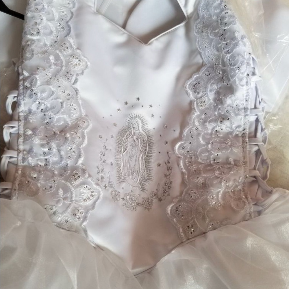 COPY - All white communion embroidery dress